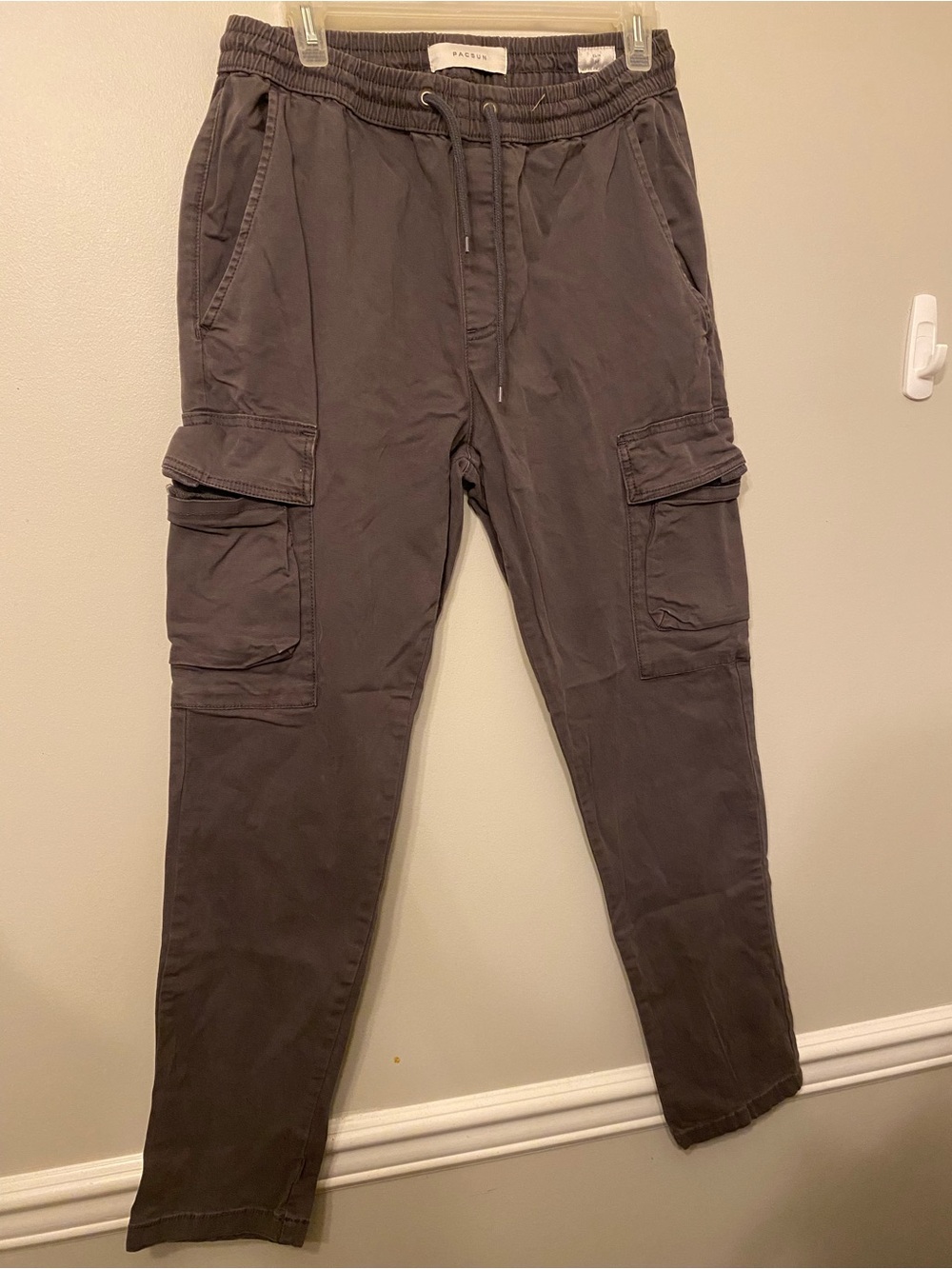 PacSun Men's Cargo Jogger Pants - Charcoal